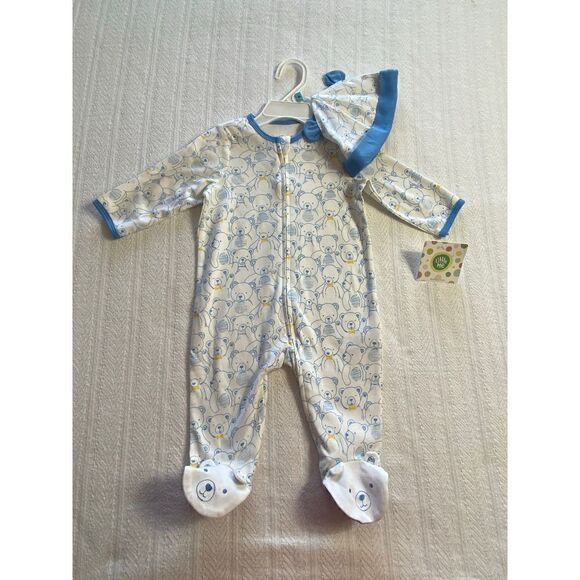 LITTLE ME BOYS 6M Onsie with matching hat - Picture 1 of 4